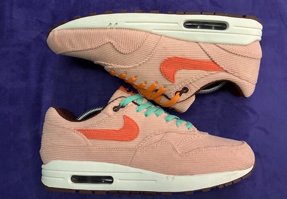 Nike Air Max 1 Premium Corduroy Coral Stardust Mens Size 11 FB8915-600 NO BOX